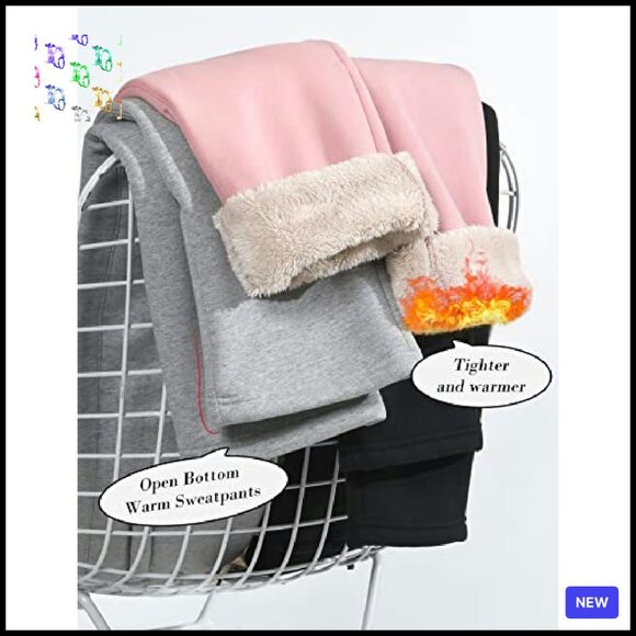 Sherpa Lined Fleece Jogger Pants Winter Warm Active Running Sweatpants - Picture 6 of 8